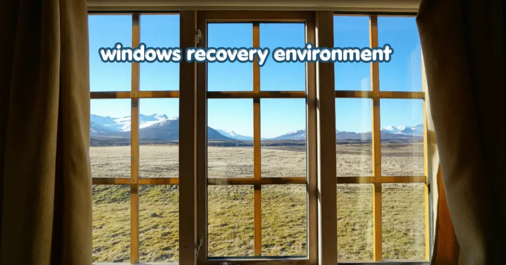windows recovery environment